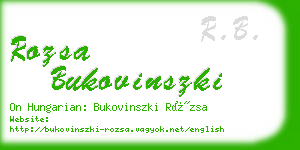 rozsa bukovinszki business card